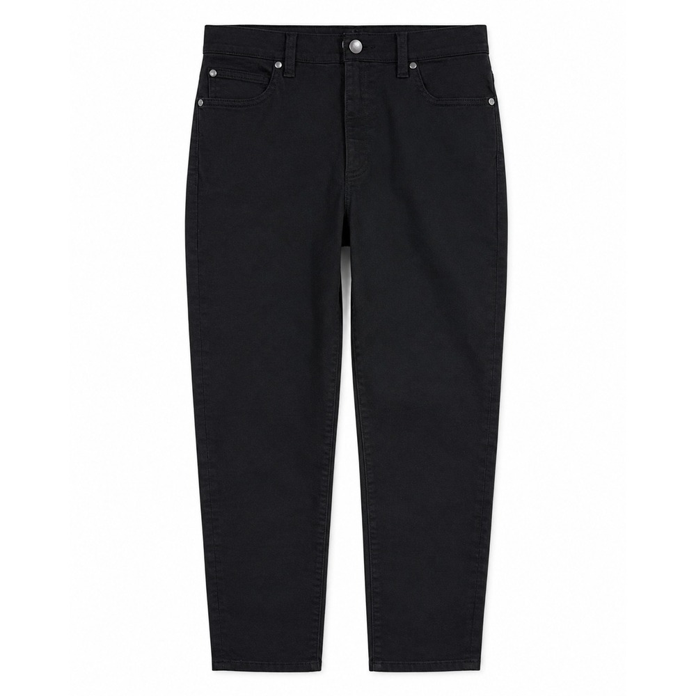 Eileen Fisher Black Organic Cotton Stretch Denim Slim Jeans PP F3GDD-P4708P